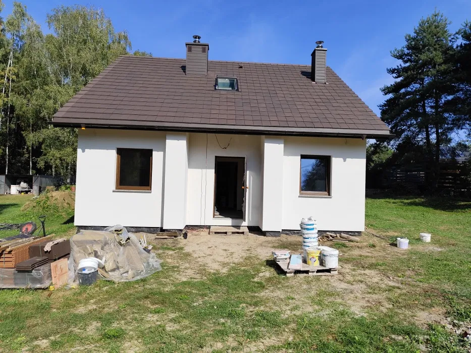 Murowanie. Szalowanie stropu schodów. Ocieplenia.