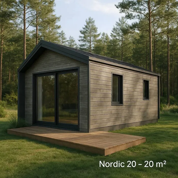 NOWOCZESNE DOMKI SZKIELETOWE 35 m² | C24 | Modułowe lub Tradycyjne