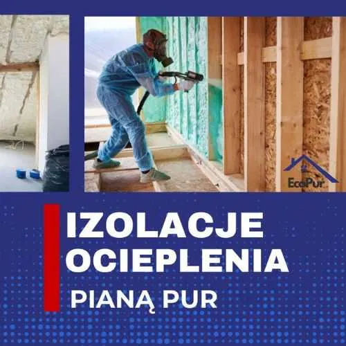 Ocieplenie ocieplanie izolacja poddasza dachu pianą piana pianka PUR