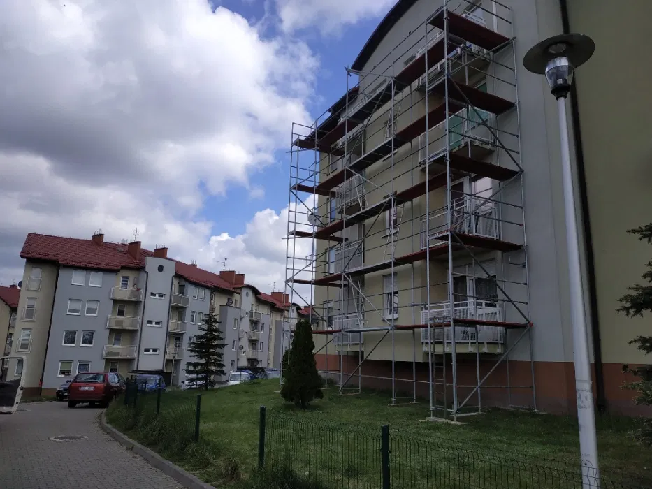 WYNAJEM Mysłowice - Rusztowanie elewacyjne fasadowe | Transport Montaż
