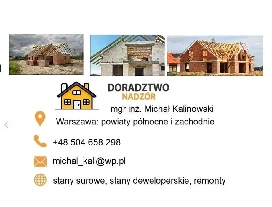 Kierownik Budowy, Inspektor Nadzoru Domy Jednorodzinne