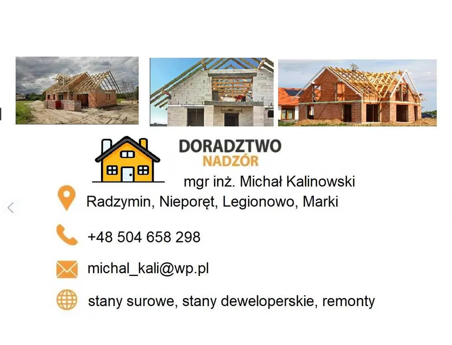 Kierownik Budowy, Inspektor Nadzoru Domy Jednorodzinne