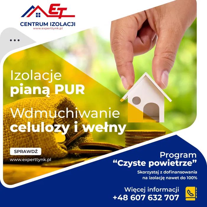 Piana PUR Ocieplenia Dachy Izolacje Celuloza Poddasza Wdmuchiwanie !!!