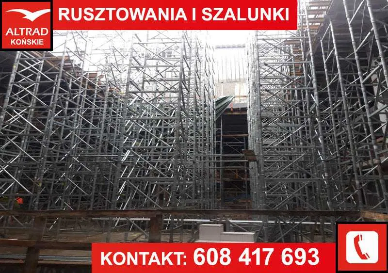 Wieże podporowe, szalunki stropowe, podpory, stemple budowlane, doki