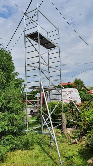 GURU. Wynajem rusztowań klinowych, Plettac, aluminiowe Krause.