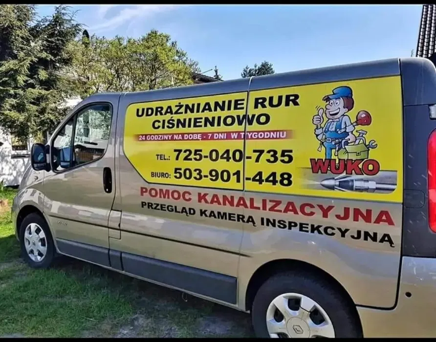 Hydraulik #Udrażnianie przepychanie Rur kanalizacij Wuko Kamera TV