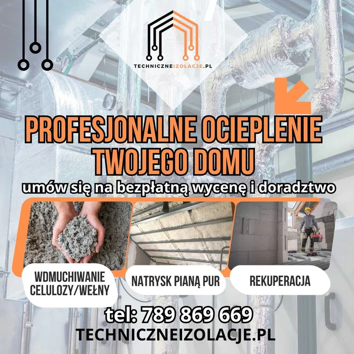 Ocieplenie poddasza pianą PUR | Celulozą | Wełną | Termowizja
