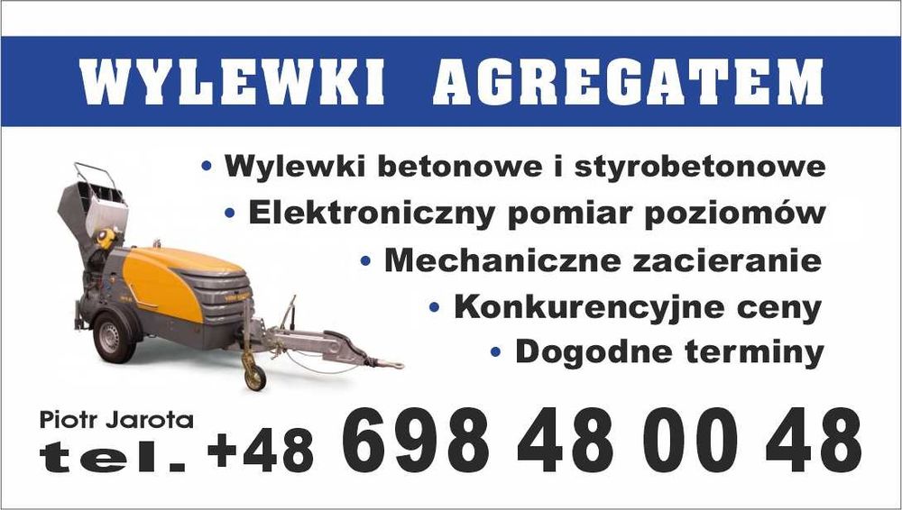 Wylewk Mixokretem, Styrobeton, wylewki maszynowe betonowe Sochaczew
