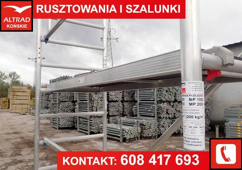 Rusztowanie na kółkach, Lekkie Rusztowanie Aluminiowe - Wysoka Jakość