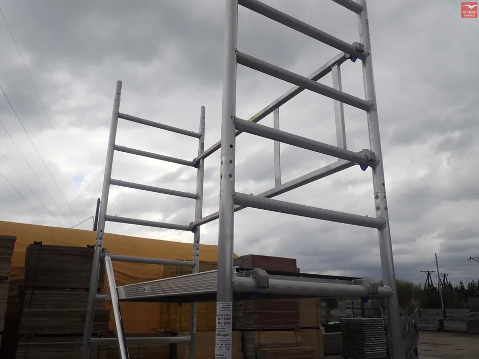 Rusztowanie na kółkach, Lekkie Rusztowanie Aluminiowe - Wysoka Jakość