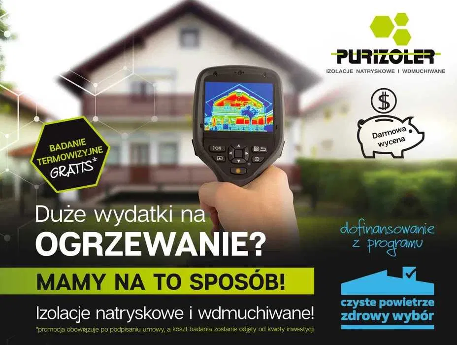Ocieplenia poddaszy docieplenia- wdmuchiwanie celulozy wełny piana PUR