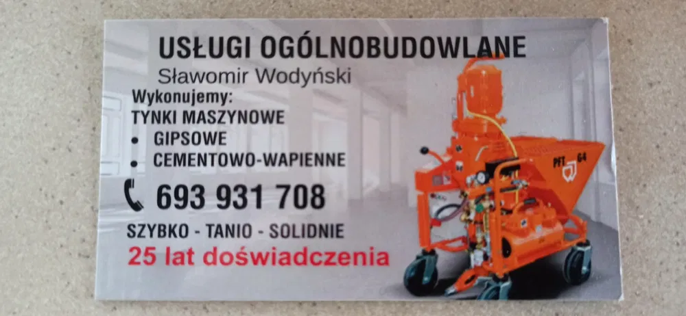 Tynki maszynowe gipsowe. SZYBKO-TANIO-SOLIDNIE