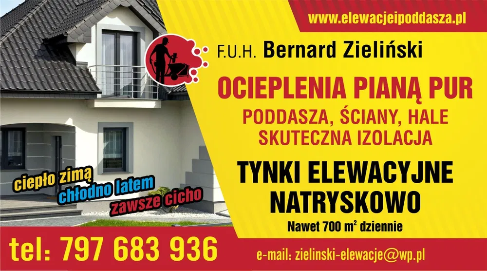 Tynki Elewacje, Ocieplenia Pianą,adaptacje Poddasza,Remonty, PUR