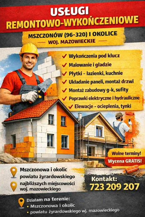 Usługi Budowlano-Remontowe, Elewacje, Wykończenia pod klucz.