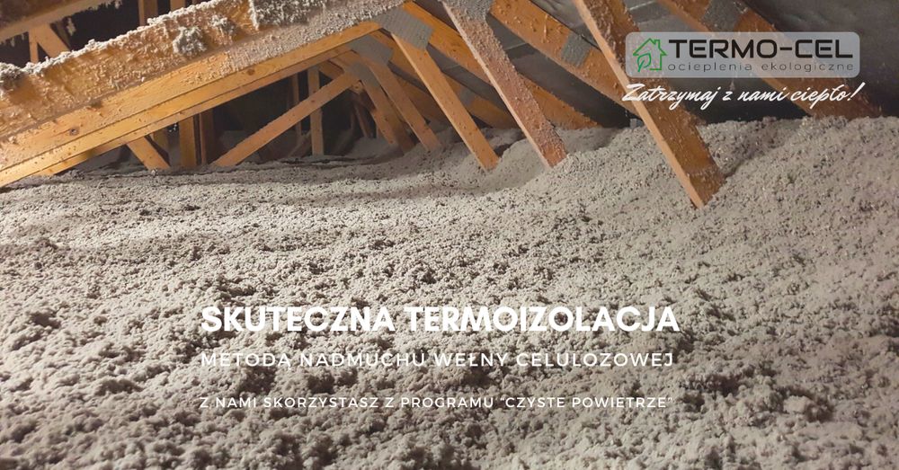 Ocieplenia celulozą, naprawa izolacji, wdmuchiwanie celulozy Termex