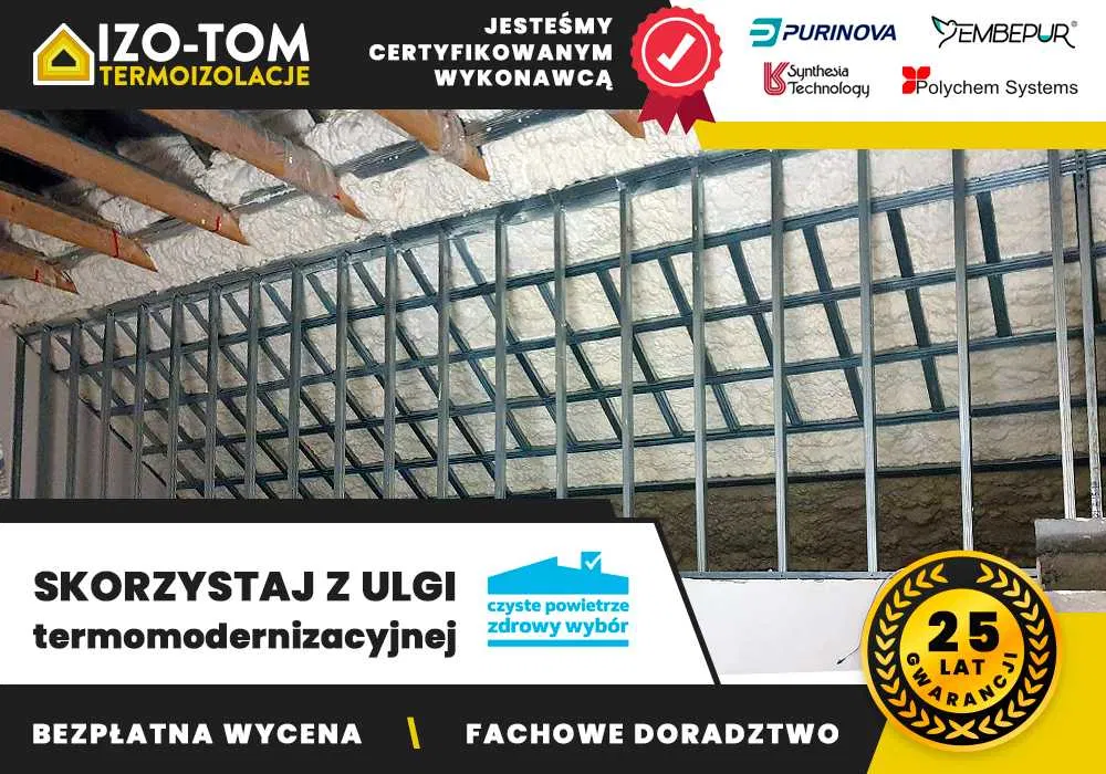 Ocieplenie Izolacja Ocieplanie Poddasza Pianą PUR Piana Ocieplenie