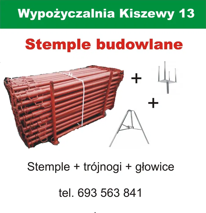 stemple budowlane wynajem konin 0,25 zł najlepsze ceny!