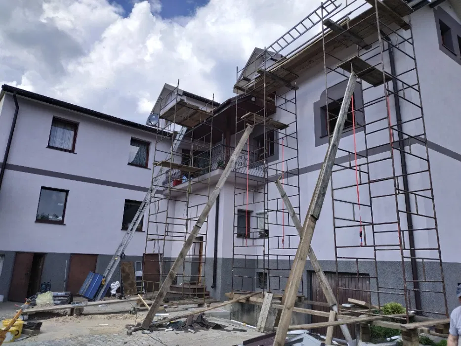 WYNAJEM Mysłowice - Rusztowanie elewacyjne fasadowe | Transport Montaż