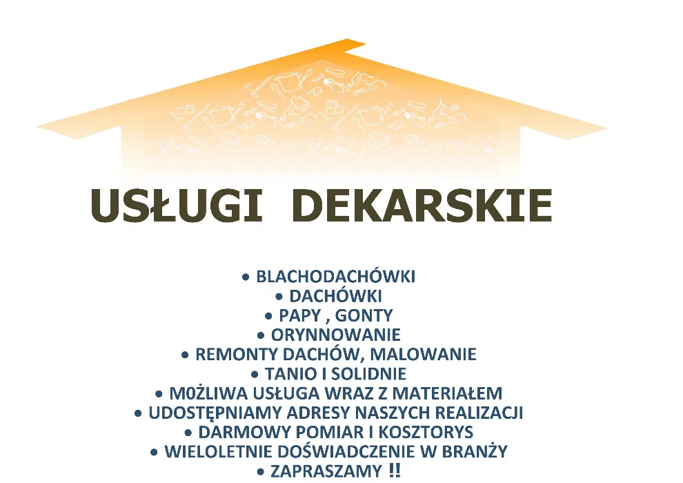 dekarz usługi dekarskie dachy + materiały