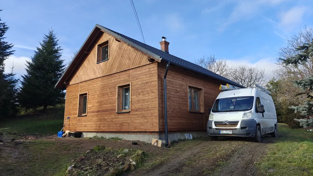 Domy szkieletowe i letniskowe, elewacje wentylowane