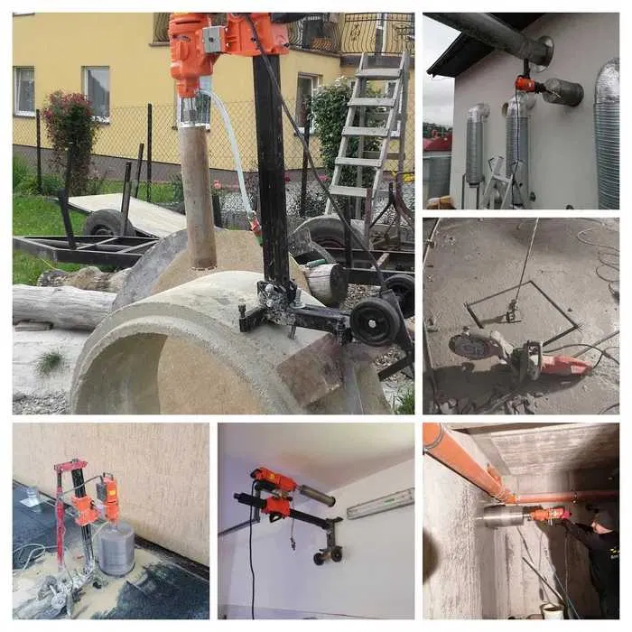 Wiercenie w betonie. Przewierty. Frezowanie podłogowe. Cięcie betonu