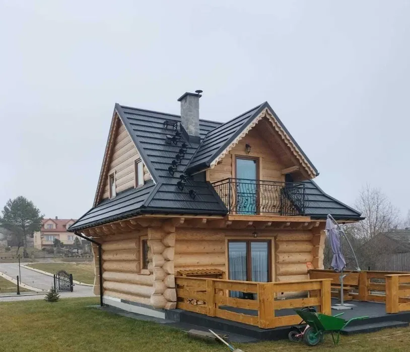 Domy z pół bala- Marcyś. Całoroczne. Kompleksowa budowa. Cała Polska.