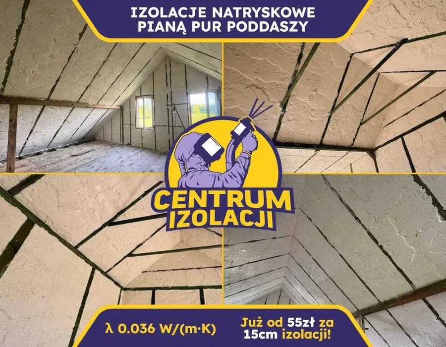 Piana PUR | Ocieplenie PODDASZA |Ocieplanie Pianką Celulozą SUPER CENA