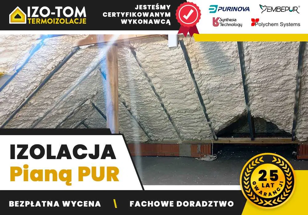 Ocieplenie Pianą PUR Ocieplanie Pianką Izolacja Poddasza Dachu Śląsk
