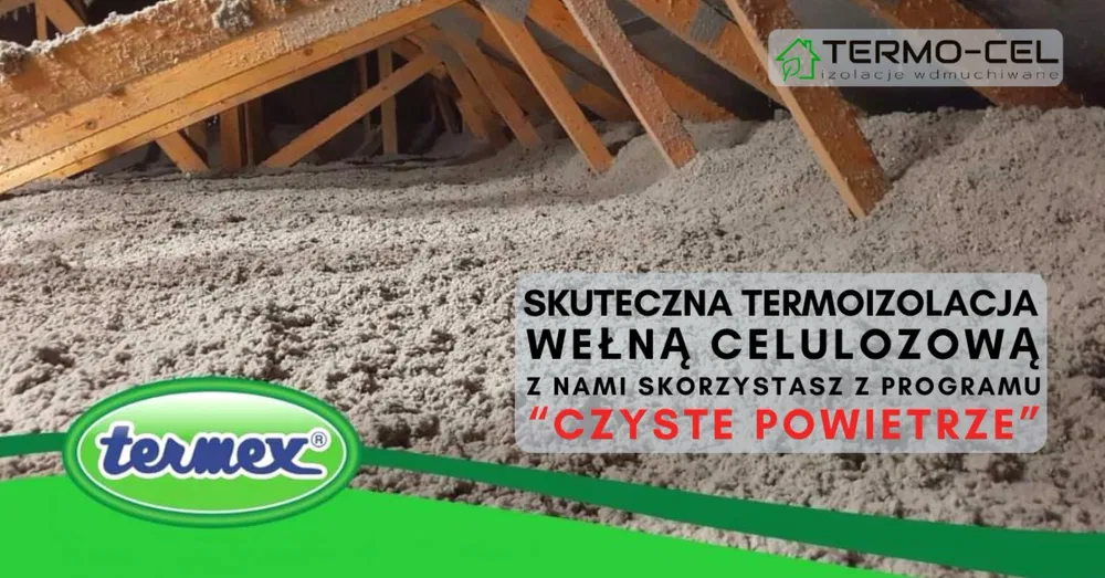 Ocieplenia poddaszy, nadmuch celulozy Termex, izolacje stropów,naprawa