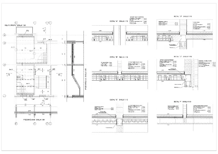 Projekty, rysunki techniczne, budownictwo, architektura, Autocad 2D