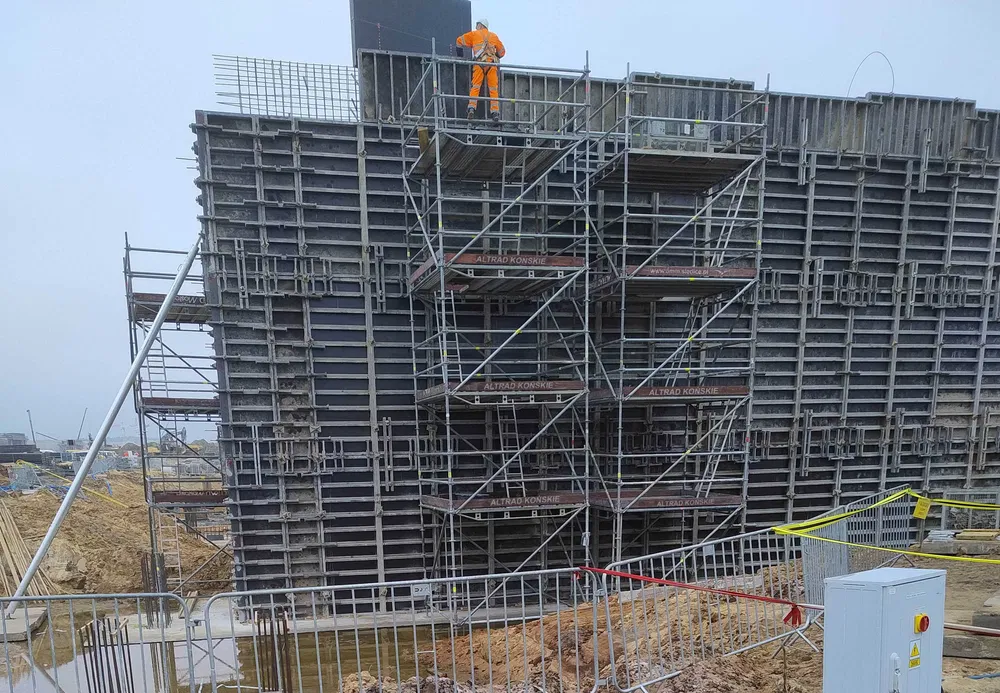 Wypożyczalnia szalunków ściennych, wynajem płyt szalunkowych, Ściana