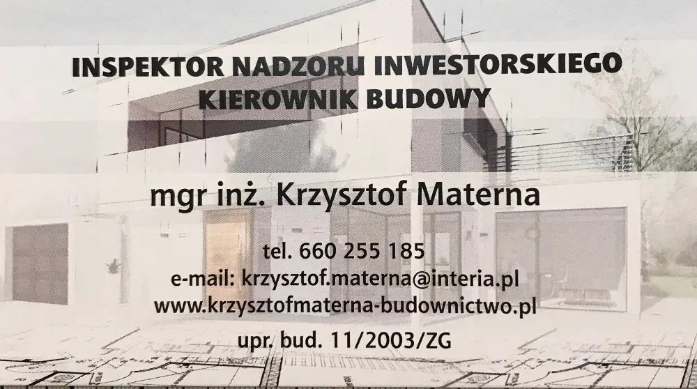 Inspektor Nadzoru Inwestorskiego/Kierownik Budowy