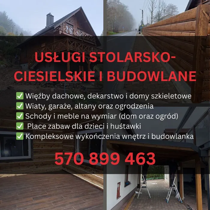 Usługi Stolarskie, Ciesielskie Ogólnobudowlane Więźby Schody, Meble