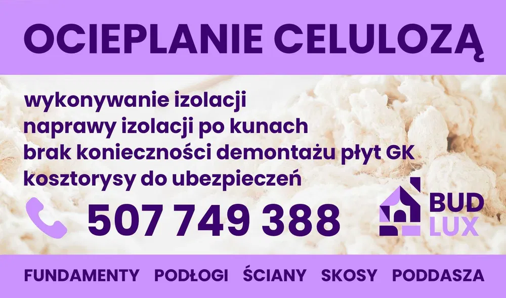Ocieplanie celulozą poddasza