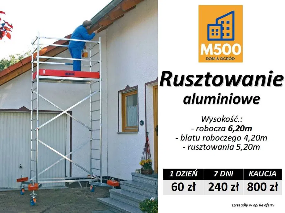Wynajem RUSZTOWAŃ i DRABIN aluminiowych wypożyczalnia sprzętu