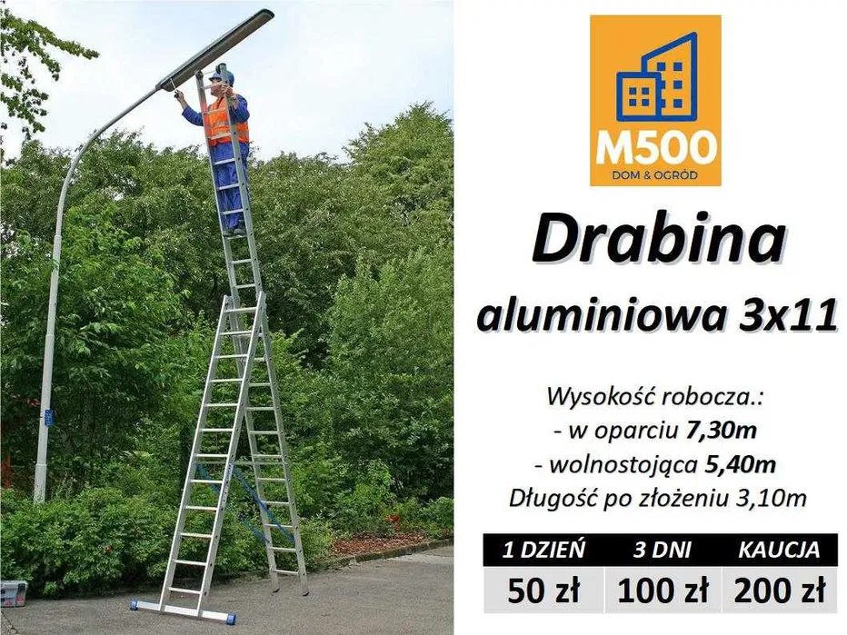 Wynajem RUSZTOWAŃ i DRABIN aluminiowych wypożyczalnia sprzętu