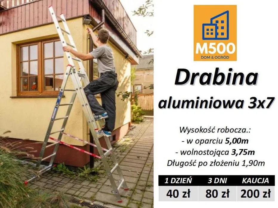 Wynajem RUSZTOWAŃ i DRABIN aluminiowych wypożyczalnia sprzętu