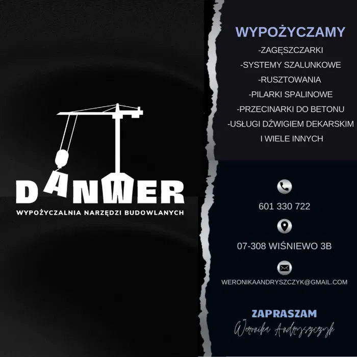 Szalunki stropowe, ścienne, rusztowania, zagęszczarki Wypożyczalnia