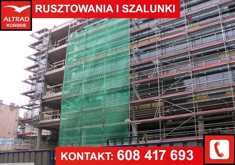Wynajem Rusztowań, Rusztowanie Fasadowe - PROJEKT, DOSTAWA, MONTAŻ -FV