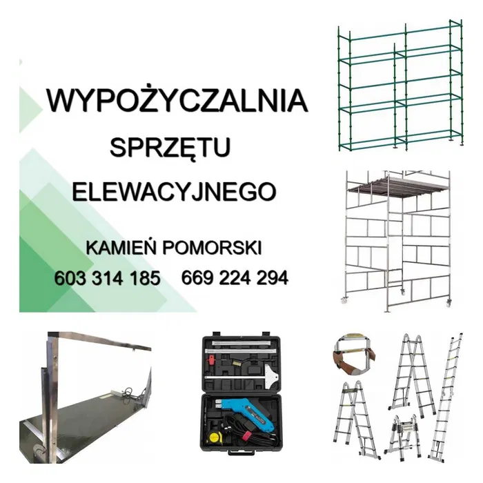 Rusztowanie. Maszyna do cięcia styropianu. Nóż do strypianu. Wynajem