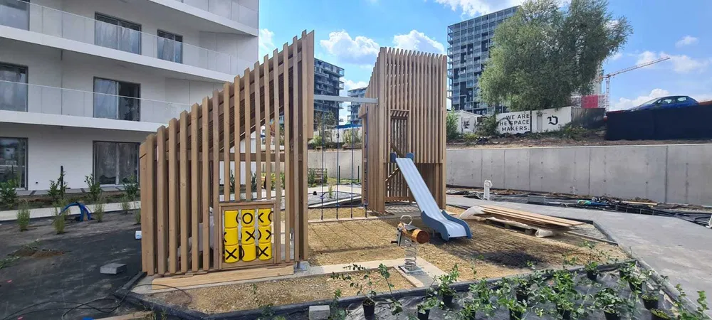 Dom szkieletowy prefabrykowany usł. stolarskie CNC place zabaw altany