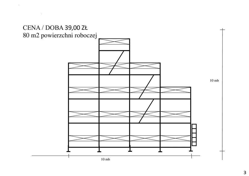 Rusztowanie elewacyjne RINGER, PLETTAC - wynajem, wypożyczalnia