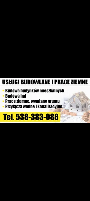 Usługi budowlane Budowy domów , płyty fundamentowe