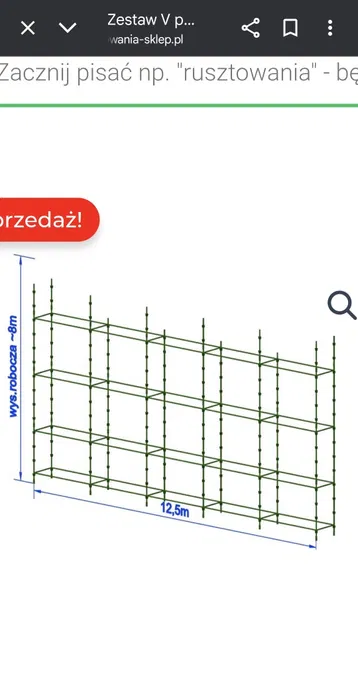 Rusztowanie choinkowe - klinowe! Wynajem Gryfice i okolice