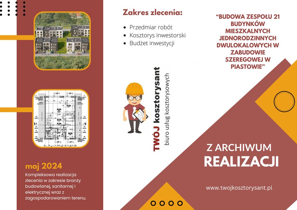 Kosztorysant budowlany/ Rzeczoznawca kosztorysowy/ Kosztorys