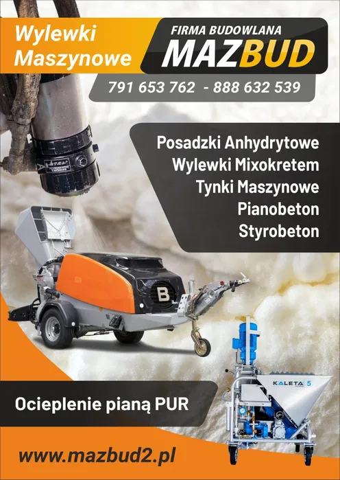Wylewki, posadzki maszynowe mixokretm, styrobeton mixokretm, styrobeto