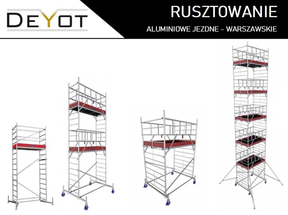 WYNAJEM Rusztowanie aluminiowe jezdne - Krause do 14 m / Warszawskie