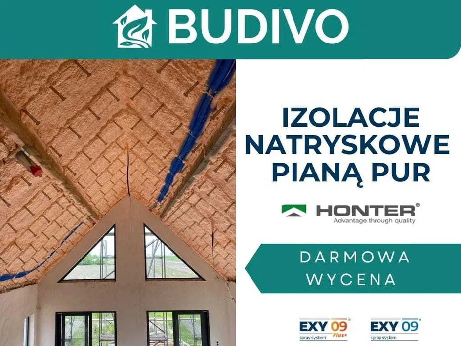 Ocieplenie poddasza stropu Piana PUR | Celuloza | BUDIVO | Gwarancja