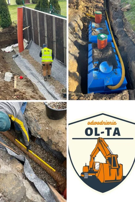 Osuszanie iniekcja drenaż deszczówki kanalizy zbiorniki osuszanie