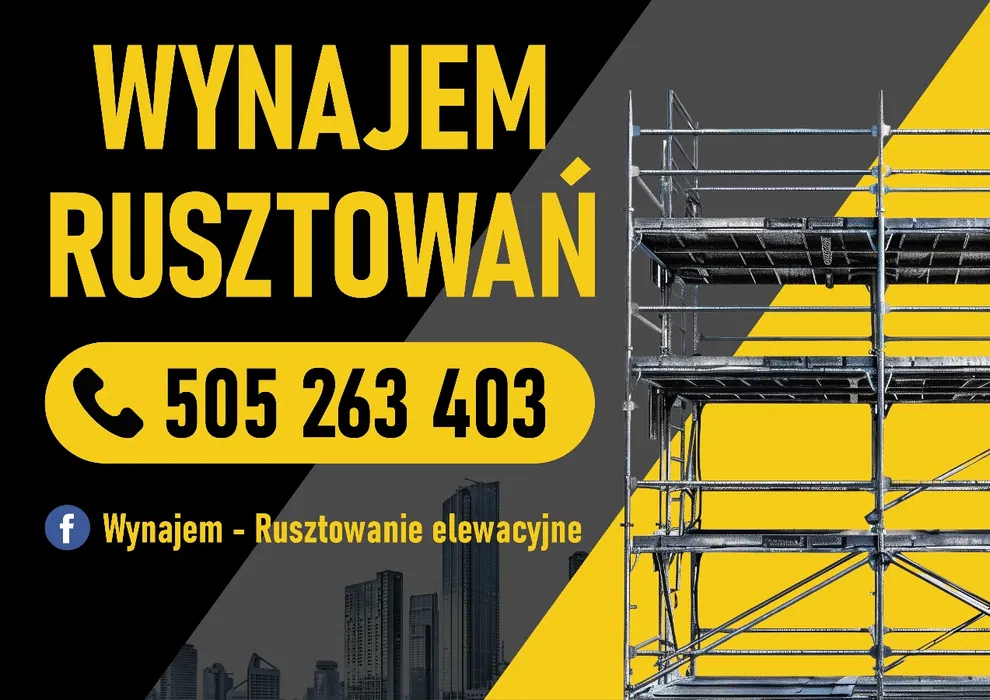Wynajem Rusztowanie elewacyjne Plettac aluminiowe lekkie budowa remont